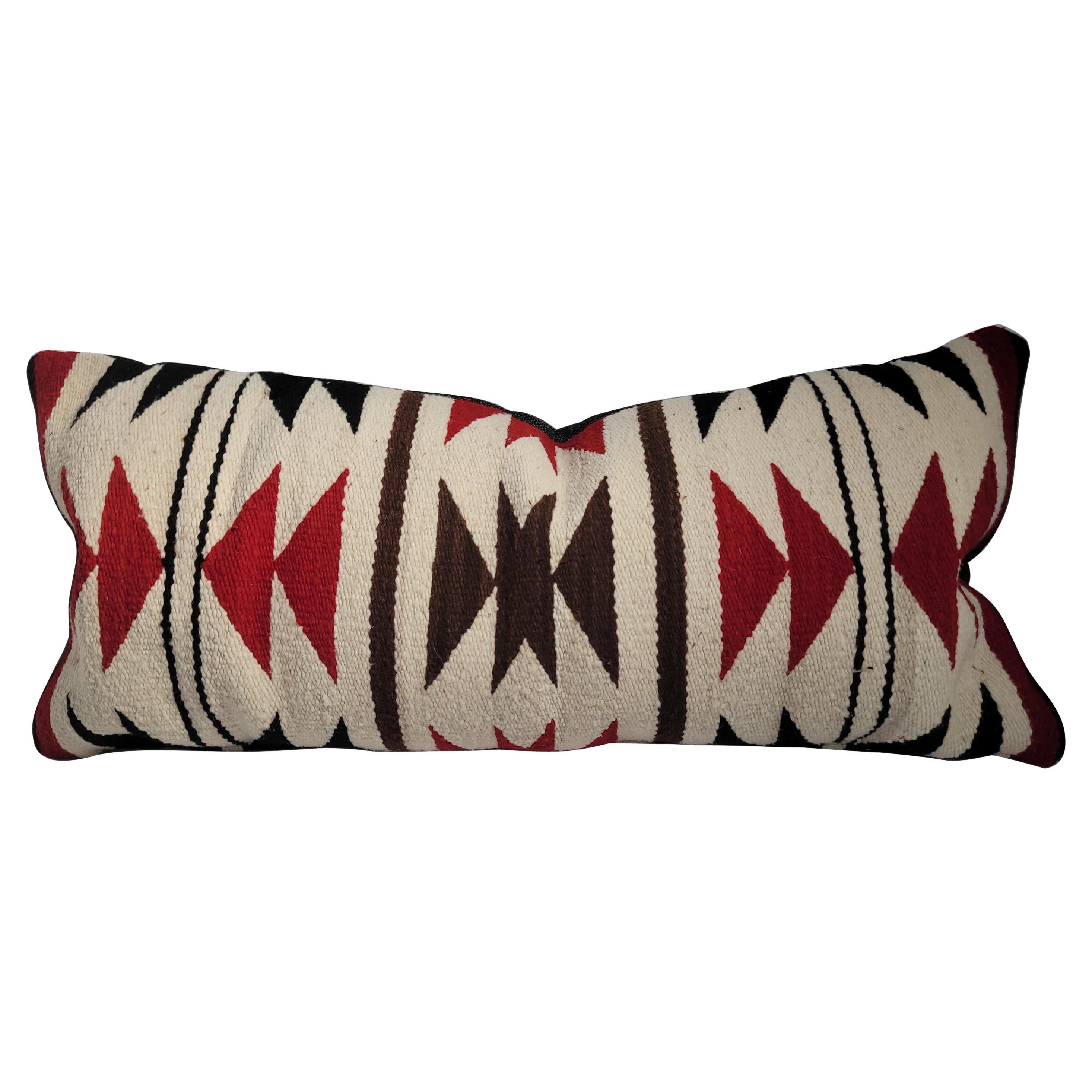 Navajo Indian Weaving Bolster Pillow For Sale