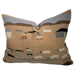 Navajo Indian Weaving Pictorial Pillow
