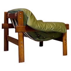 MP41 Lounge Chair aus brasilianischem Holz und Leder, 1970er Jahre, von Percival Lafer
