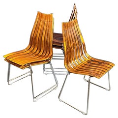 Chaises de salle à manger norvégiennes en bois de rose des années 1960 par Hans Brattrud