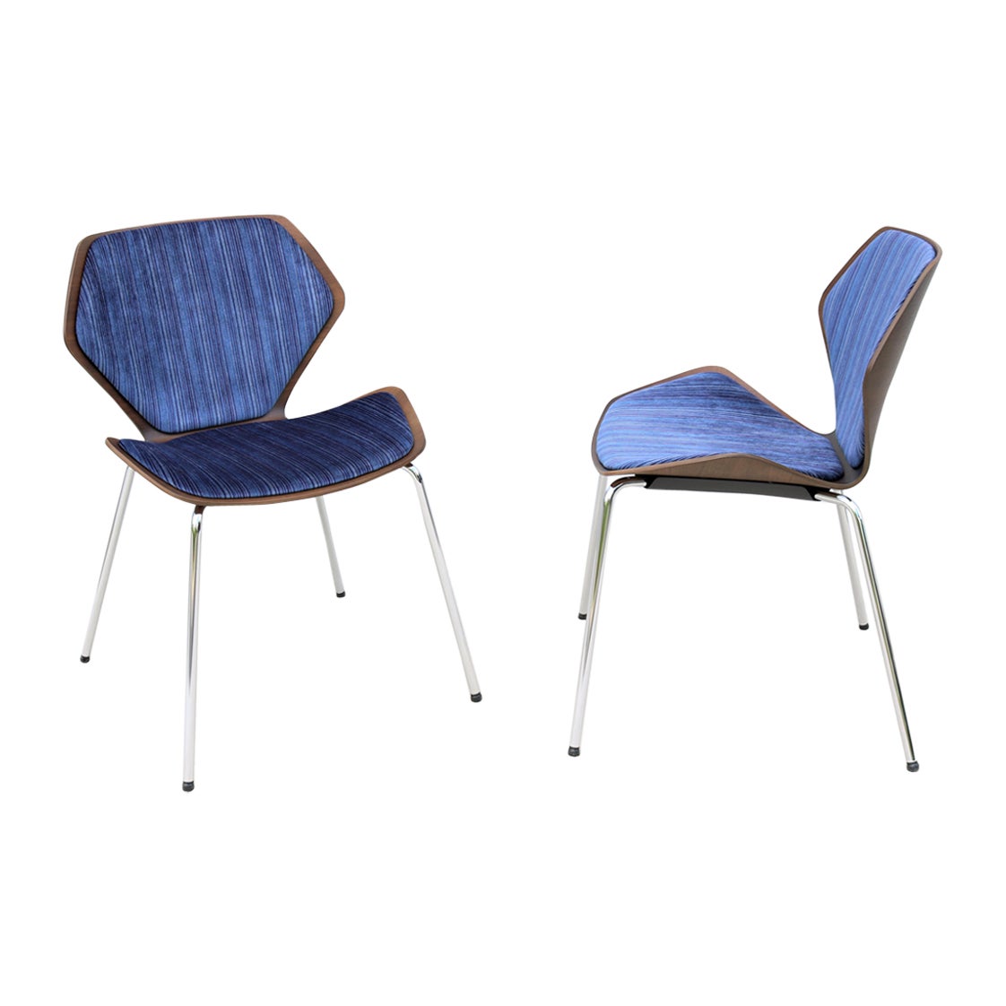 Contemporary Modern Jehs + Laub for Davis Furniture Ginkgo Dining Chairs, a Pair