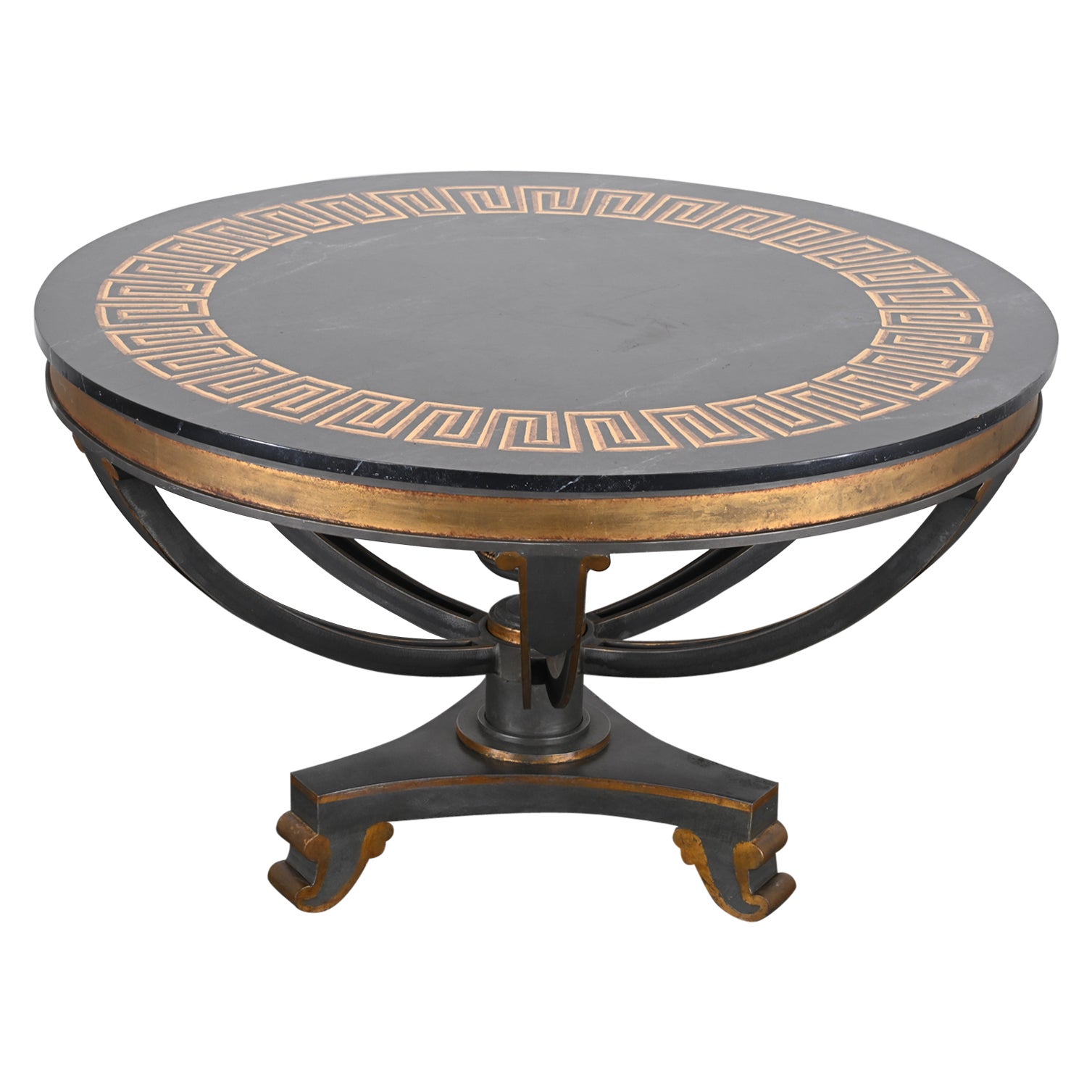 Table monumentale par Niermann Weeks avec plateau néoclassique, 20e siècle en vente