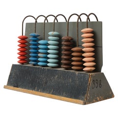 Big Used handmade Czech abacus in amazing colors and great patina