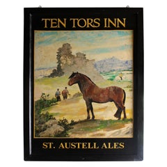 Vintage Pub Sign for "Ten Tors Inn"