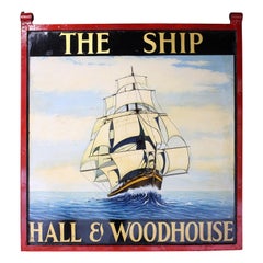 Vintage Pub Sign for "The Ship" Pub