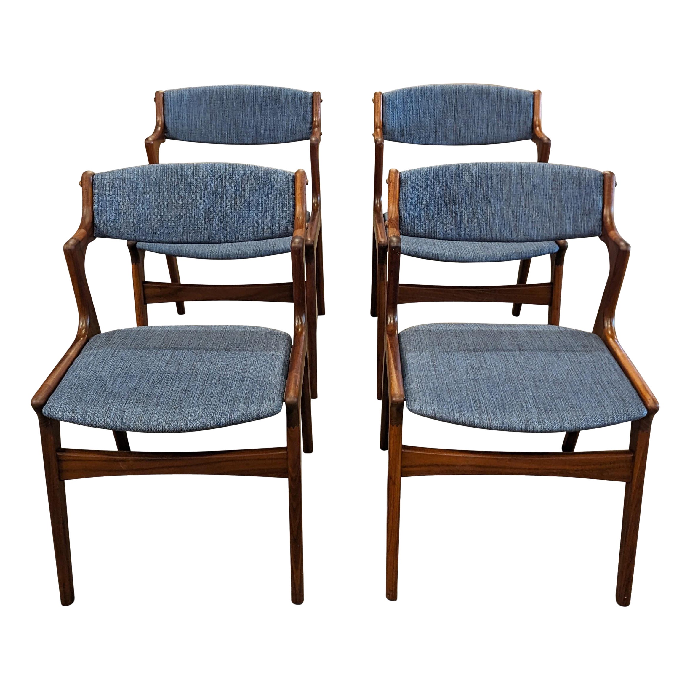 Vintage Danish Mid Century 4 Nova Teak Chairs - 072334