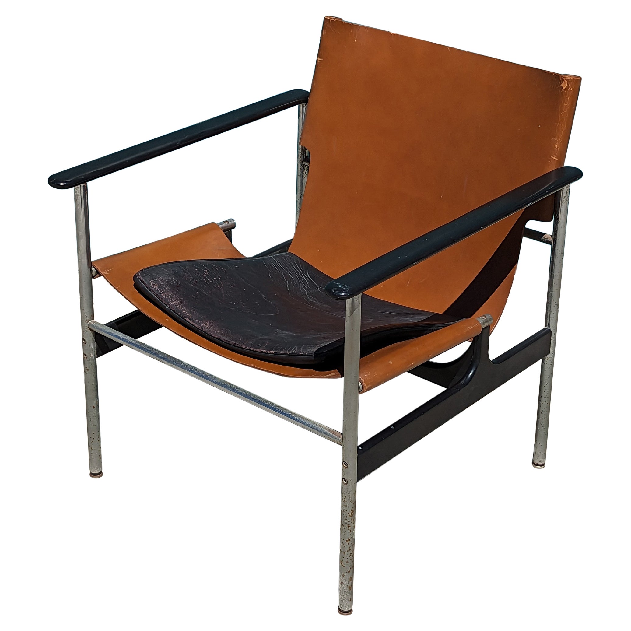 '657' Armchair by Charles Pollock for Knoll International, Labeled, c1970s For Sale