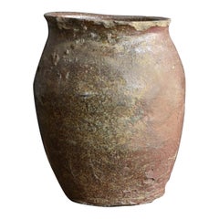 Japanese Used small Pottery Jar 15-16th Century/ Wabi-Sabi Jar/Tokoname