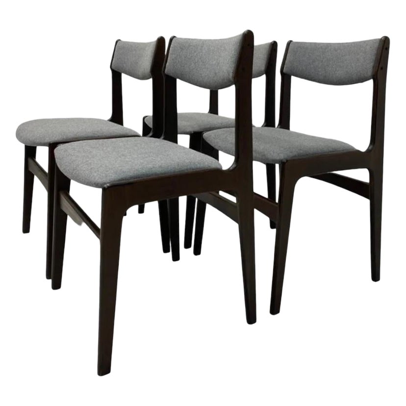 Erik Buch Dining Chairs Danish For Sale