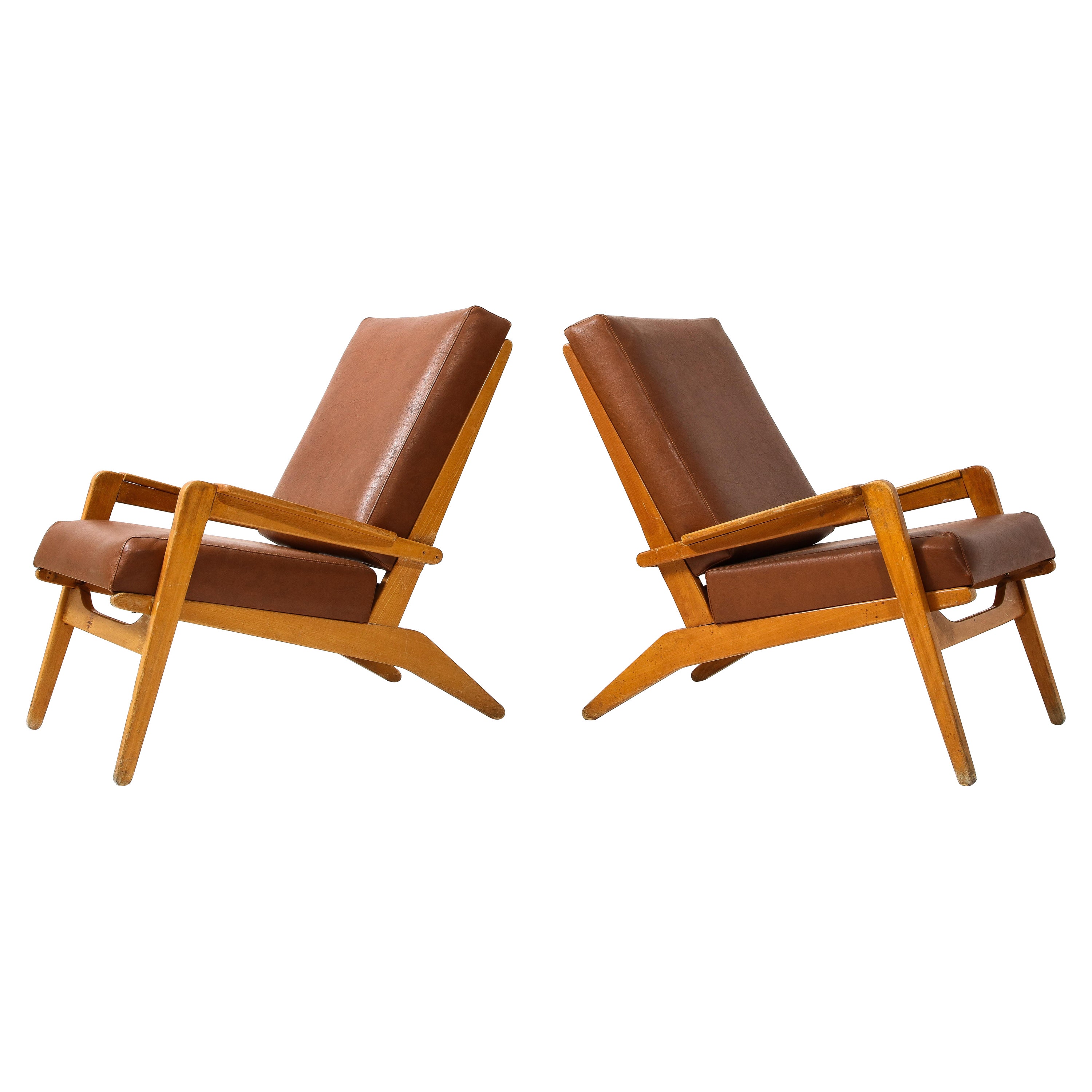 FS 105 Loungers by Pierre Guariche, France 1950 For Sale