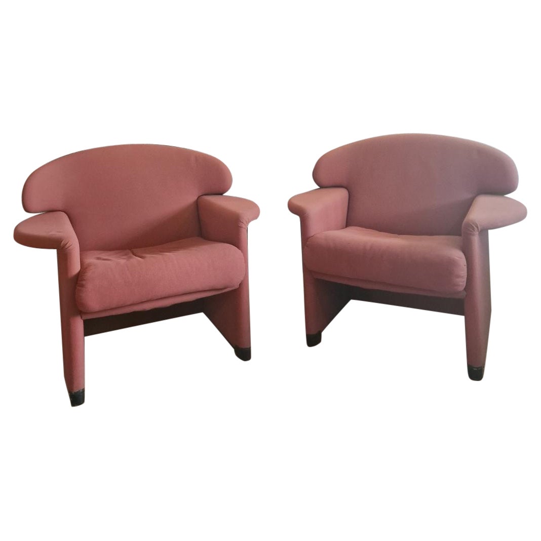 Pair of RONDA armchairs by Afra et Tobia Scarpa For Sale