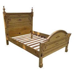 Used Hand Painted Pine Amish Bed Frame