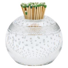 Large Edwardian-Style Controlled Bubbles Crystal Match Striker By Webb