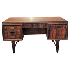 Retro Danish Mid Century Large Rosewood Desk - 072315