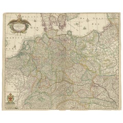 Antique Map of Germany including surrounding countries