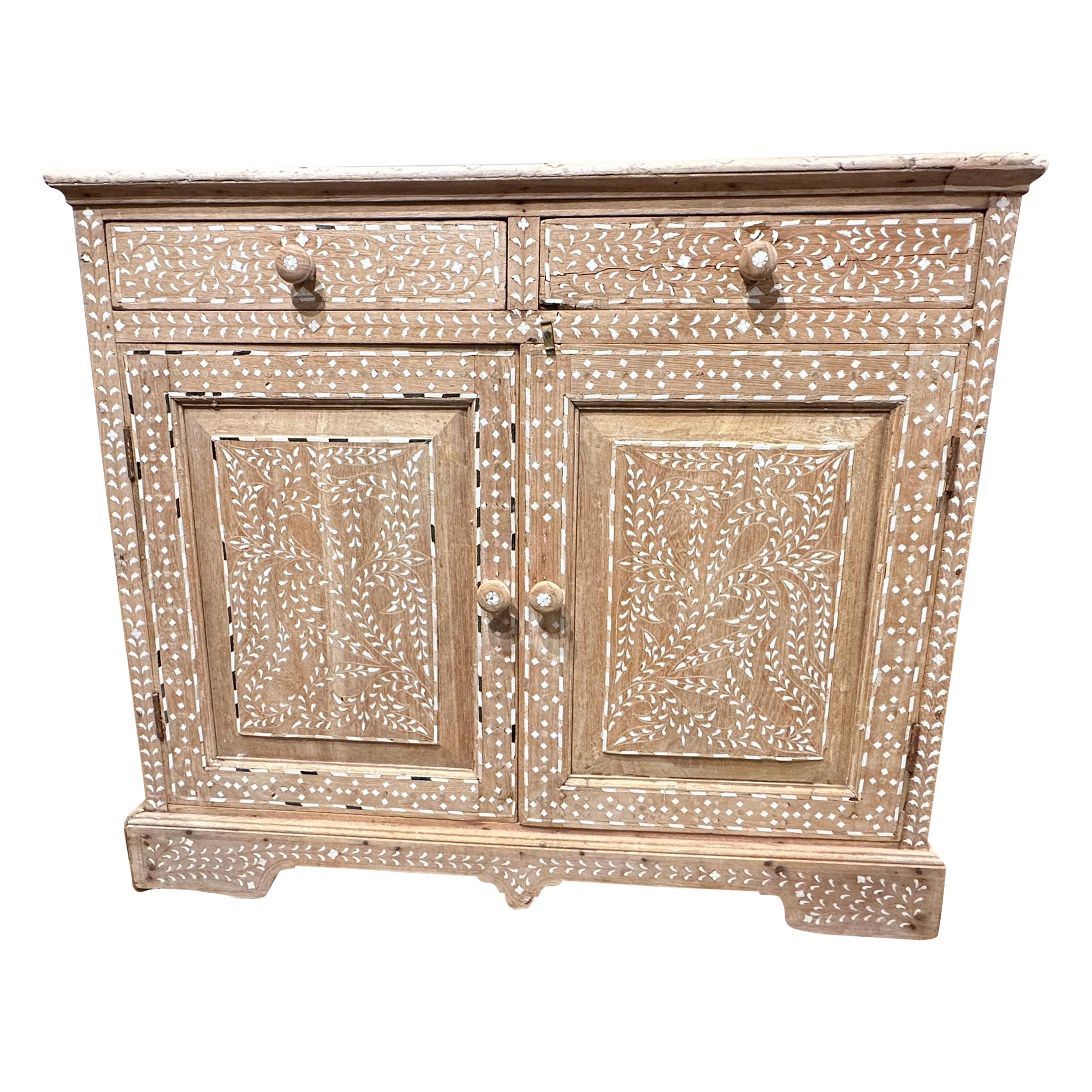 Bone Inlay Buffet Cabinet  For Sale