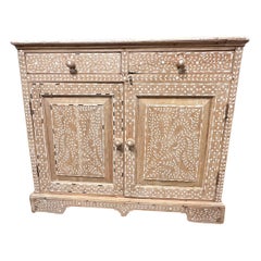 Antique Bone Inlay Buffet Cabinet