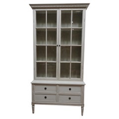 Gustavian Style Glass Top Cabinet