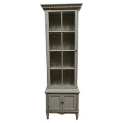 Gustavian Style Glass Top Cabinet