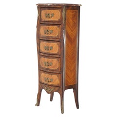 Antique Louis XIV Style Kingwood, Satinwood, Marble & Ormolu Lingerie Case 19thC