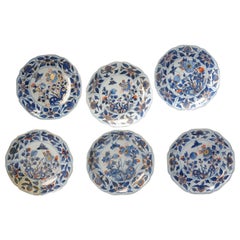 Set of Top Level Antique Kangxi Chinese Porcelain Imari Dinner Plates. 17th C