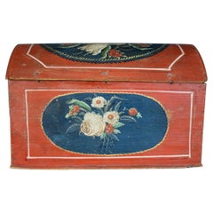 Antique Swiss alp painted box