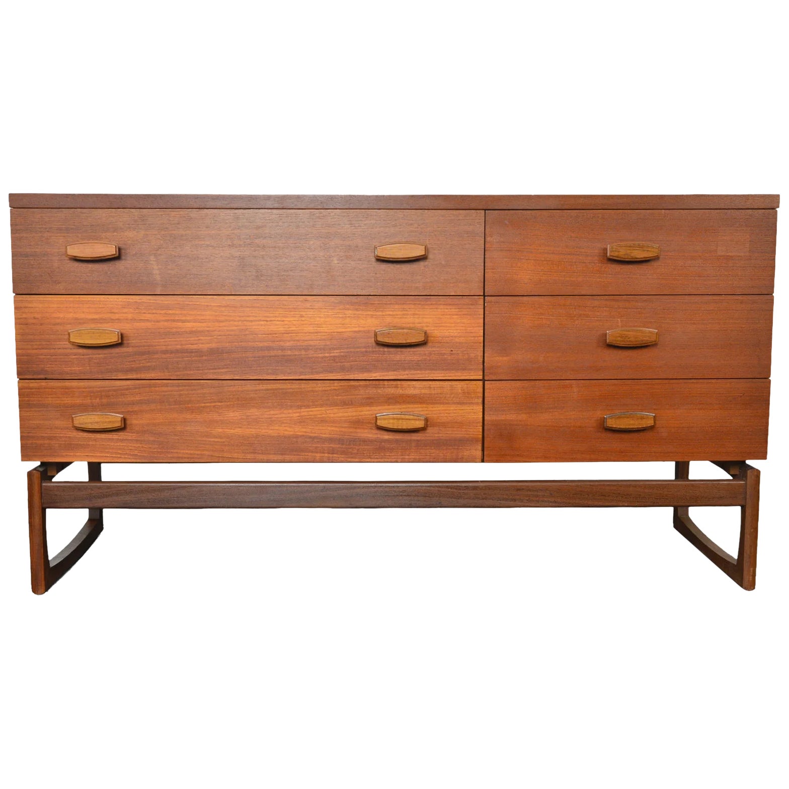 G Plan Quadrille Six Drawer Lowboy Dresser For Sale at 1stDibs
