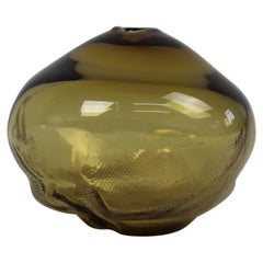 Formes 1/2 Ltr, vert olive, objet en verre fait à la main par Vogel Studio