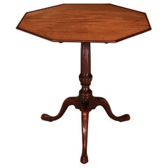 Antique George III period mahogany octagonal tripod table