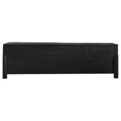 Primitive XXL Early 19Th C. Wabi Sabi Charred Chestnut Coffer/Console