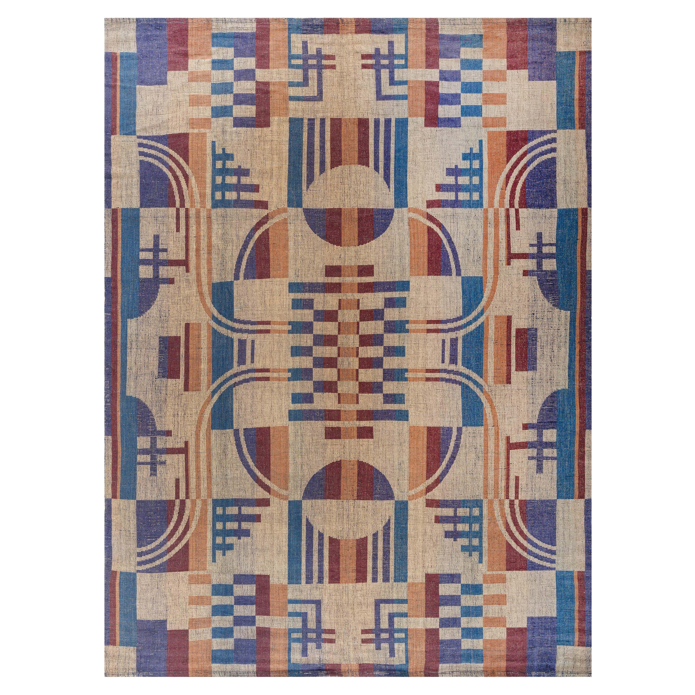 Doris Leslie Blau Collection Vintage Art Deco Flat Weave Rug For Sale ...