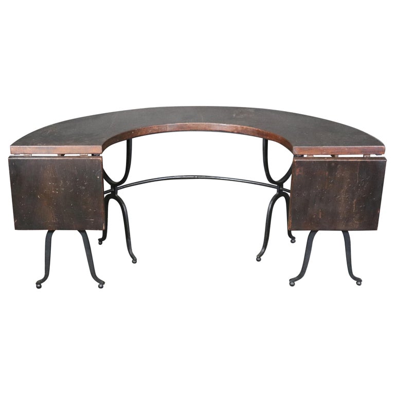 Rarissimo tavolo da degustazione in ferro battuto parigino, scrivania da  bar su 1stDibs | scrivania in ferro battuto