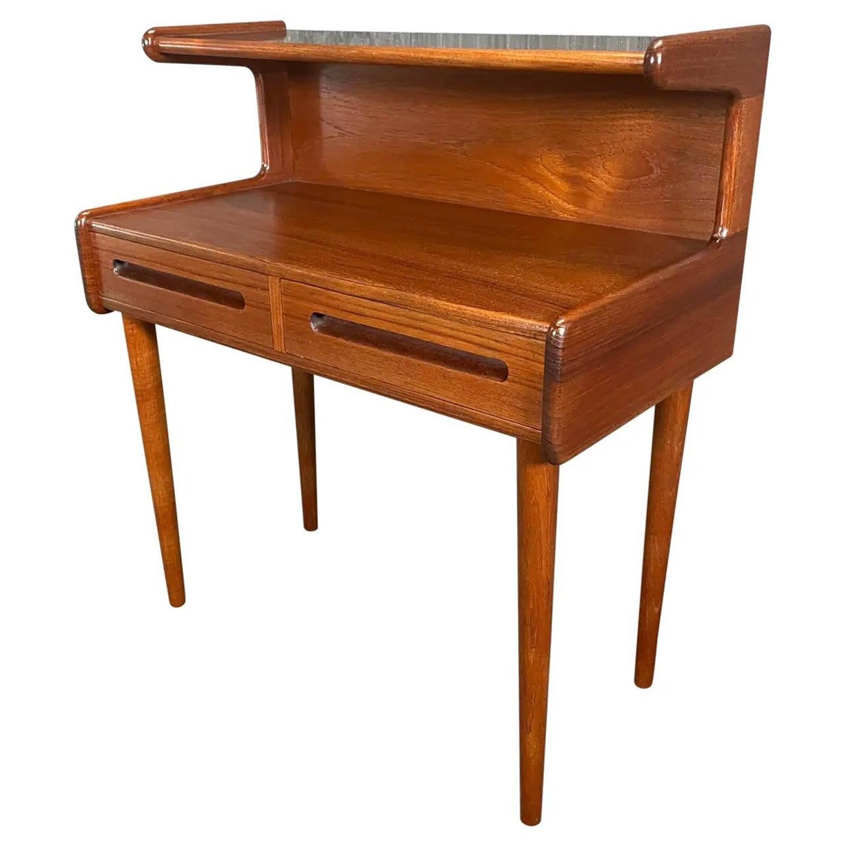 Vintage Danish Mid Century Modern Teak Side Table - Entry Chest For Sale