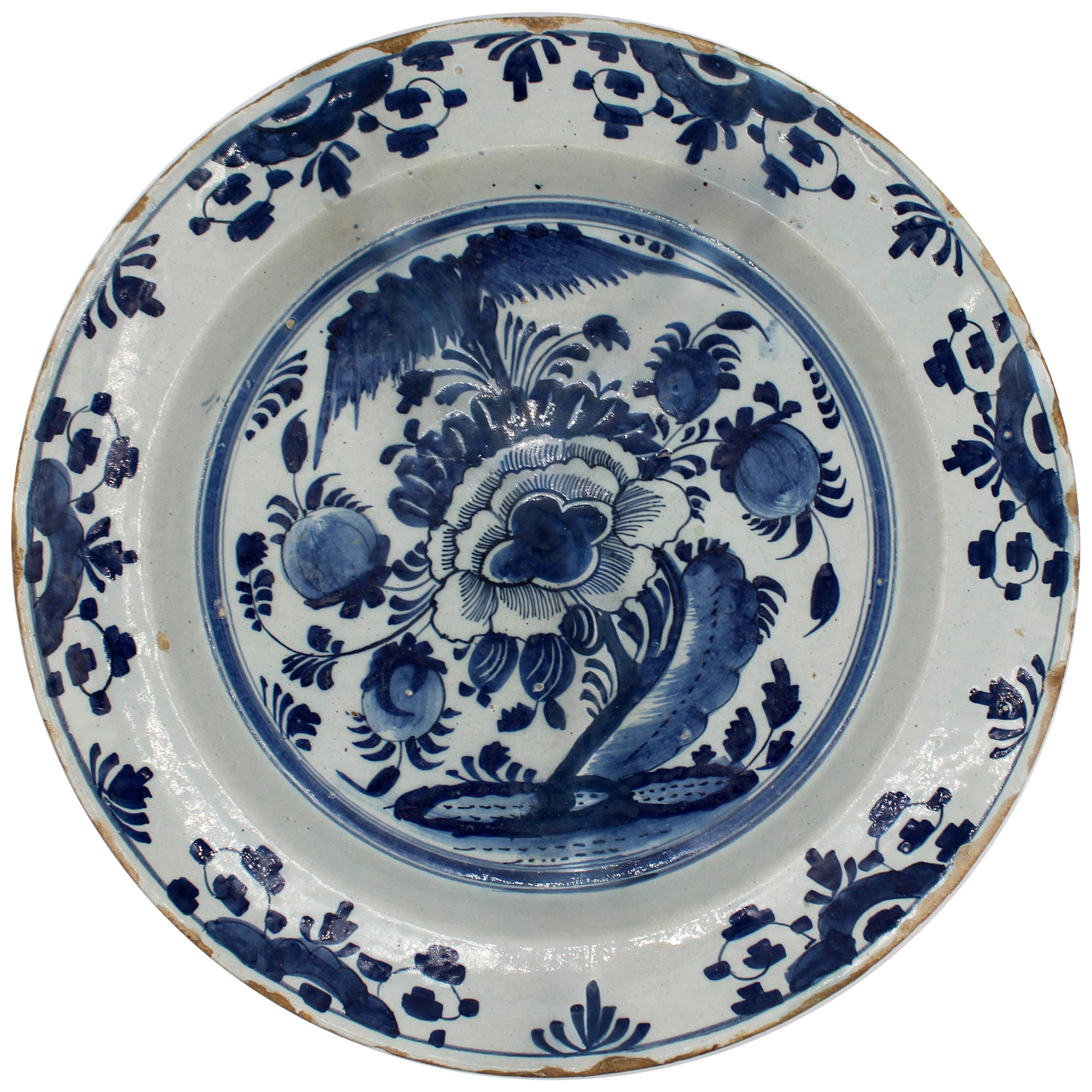 Late 18th Century Dutch Delft Charger For Sale