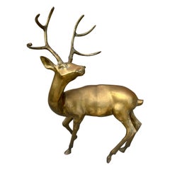 large brass stag. France circa 1970