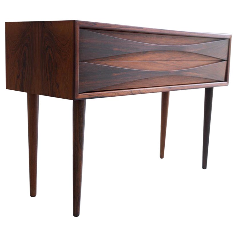 Danish Modern Rosewood Bedside Chest by Niels Clausen for NC Møbler, 1960s.