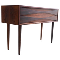 Used Danish Modern Rosewood Bedside Chest by Niels Clausen for NC Møbler, 1960s.