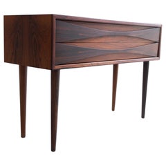 Vintage Danish Modern Rosewood Bedside Chest by Niels Clausen for NC Møbler, 1960s.