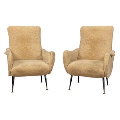 A Pair Of Italian Armchairs In The Style Of Marco Zanuso, c.1960
