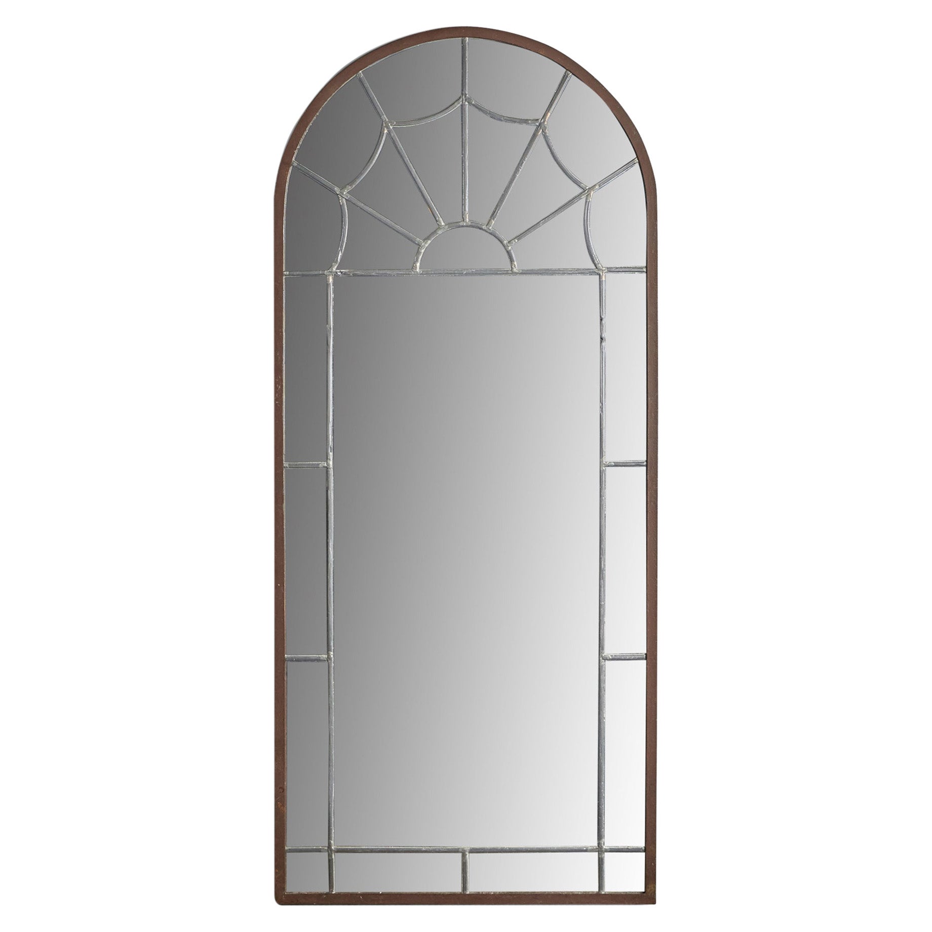Swedish Designer, Sizeable Wall Mirror, Copper, Pewter, Sweden, 1940s For Sale