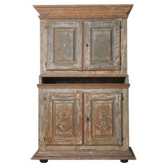 Antique Swedish Genuine Handmade Baroque Cabinet 