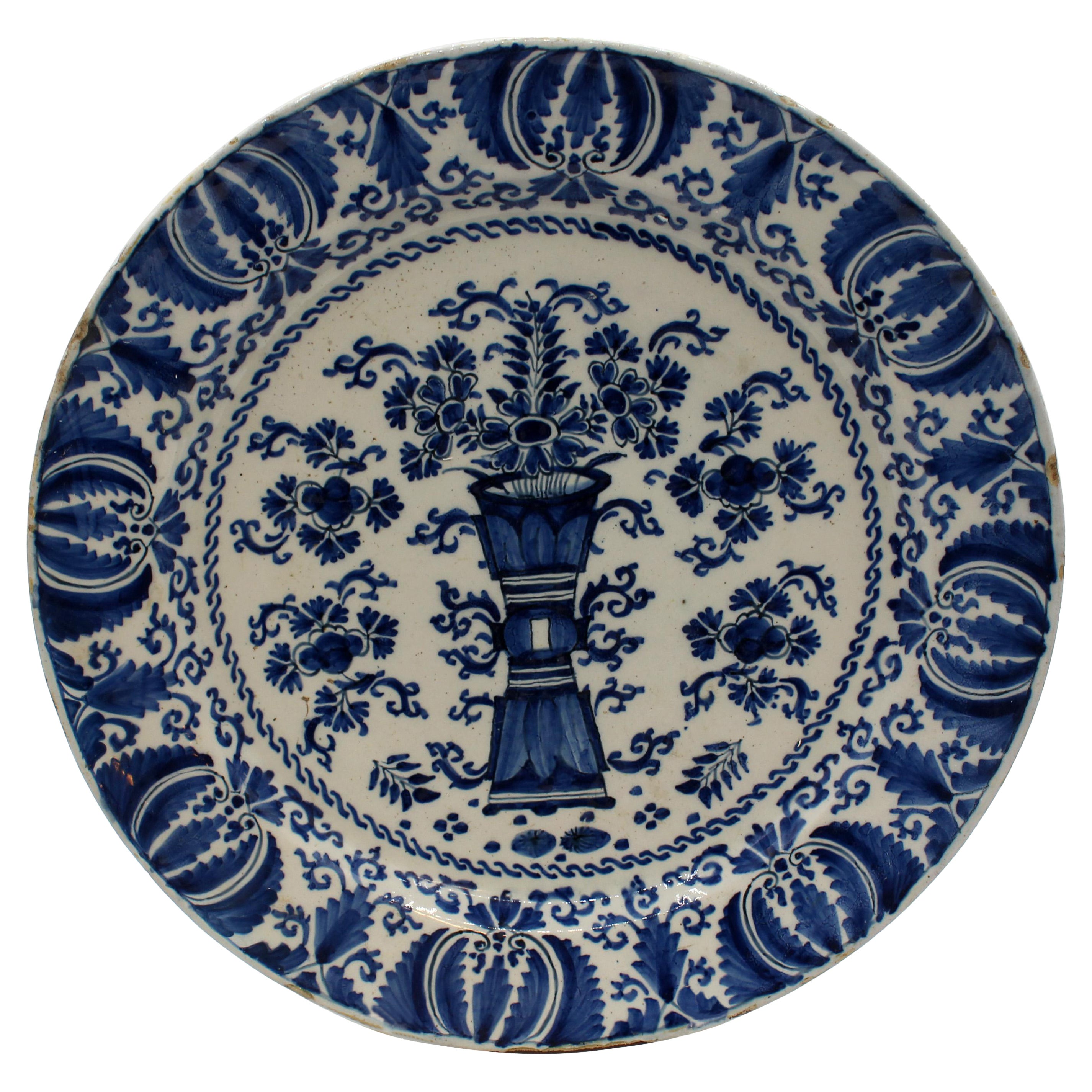 Late 18th Century Delft Chop Plate