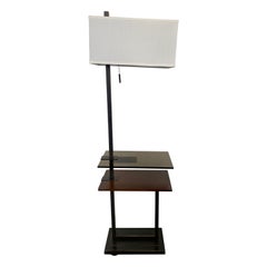Vintage Mid- Century Modern Two-Tier Table Floor Lamp