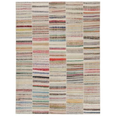 Rug & Kilim’s Patchwork Kilim Rug in Polychromatic Stripes