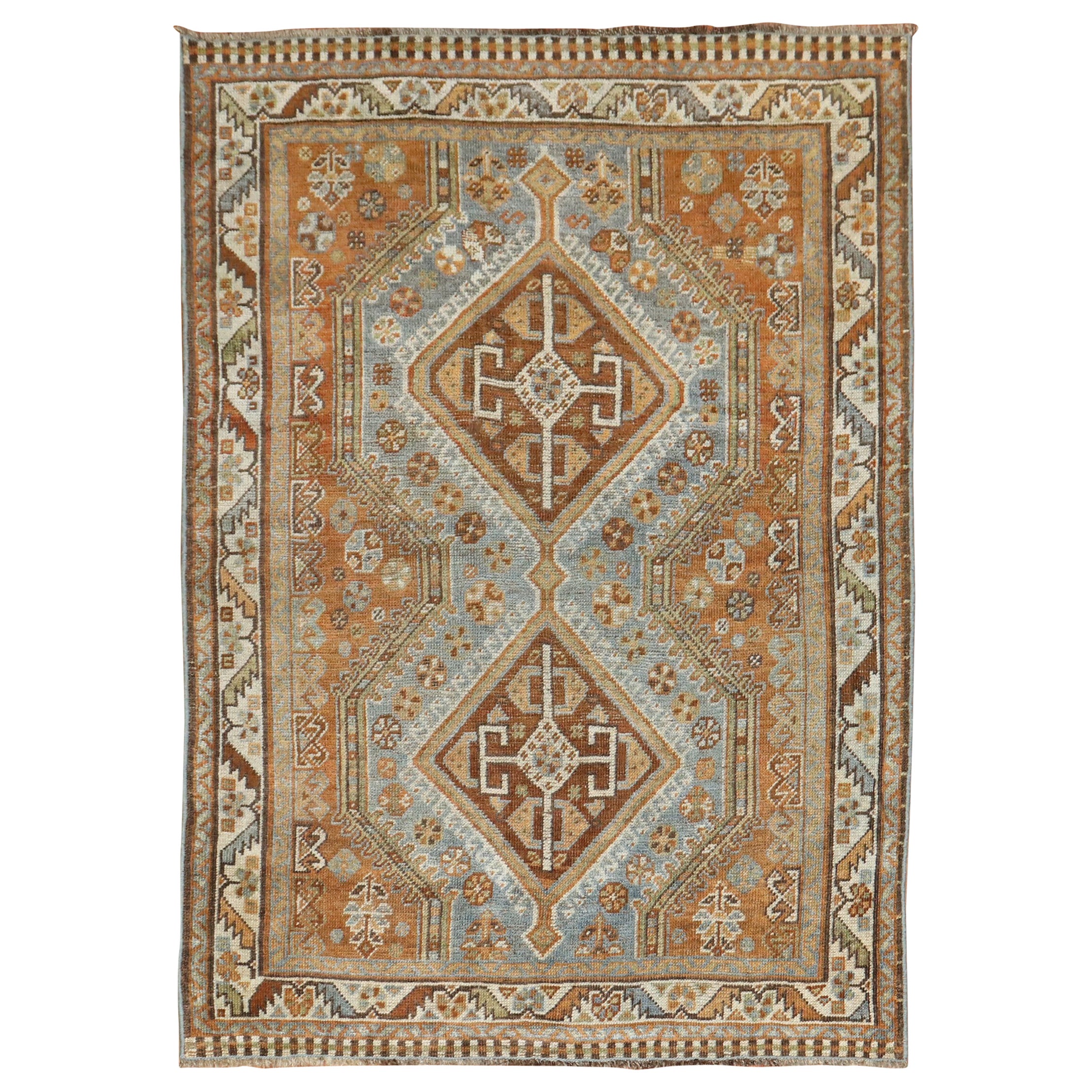 Zabihi Collection Antique Persian Tribal Persian Throw Rug For Sale