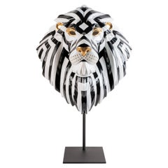 Masque de lion (noir et or)