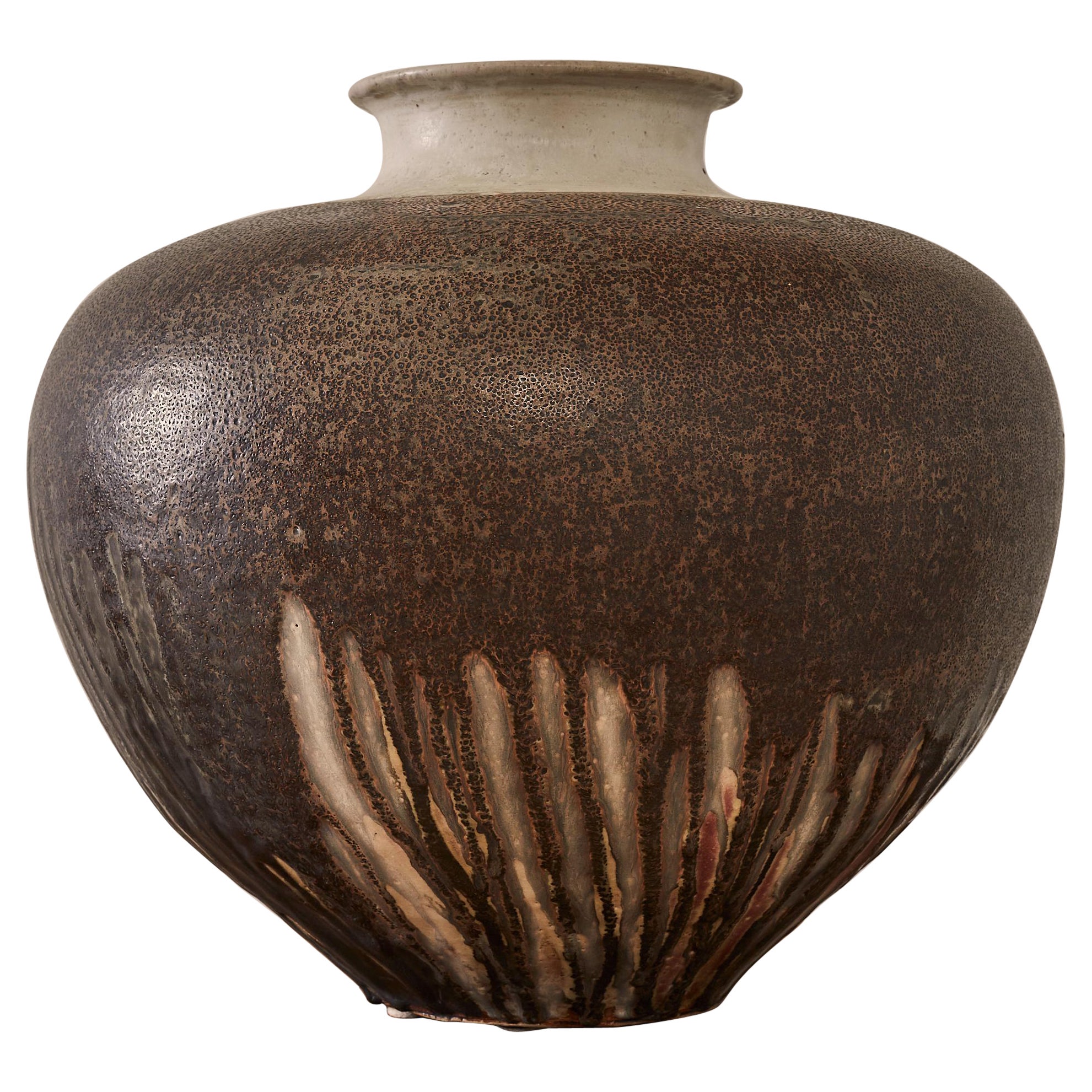 Stoneware Jardiniere by Paul Chaleff For Sale