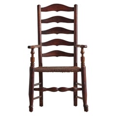 Antique 18th Century Ladderback Arm Chair