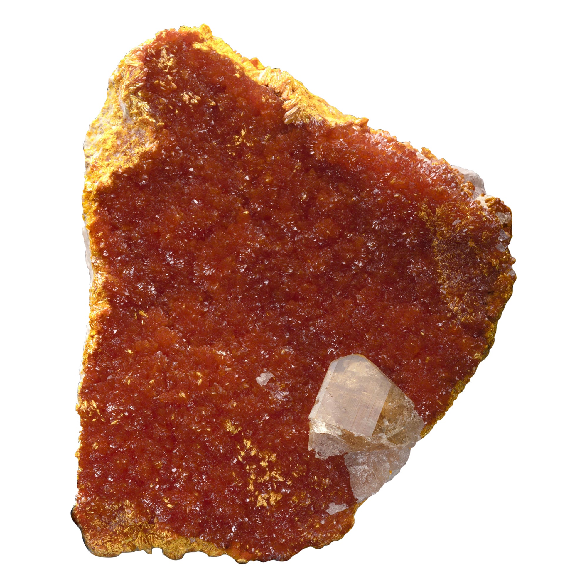 Barite on Orpiment From the El'brusskiy Mine For Sale