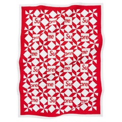 Supreme Spring 2023 Handmade Red & White Quilt, Limited Edition